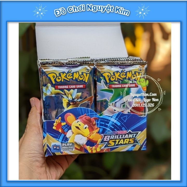 Thẻ Bài Pokemon Vip In Kim Tuyến Loại Đẹp Nhân Vật Cực Chất Hộp Giấy 40 Gói 320 Thẻ- Đồ Chơi Sưu Tập
