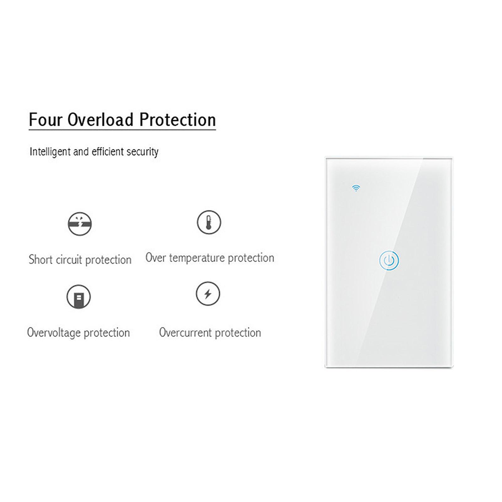 Zigbee Smart Light Switch eWelink APP Remote Control US Wall Touch Switch Compatible with Alexa Google Home for Voice Control