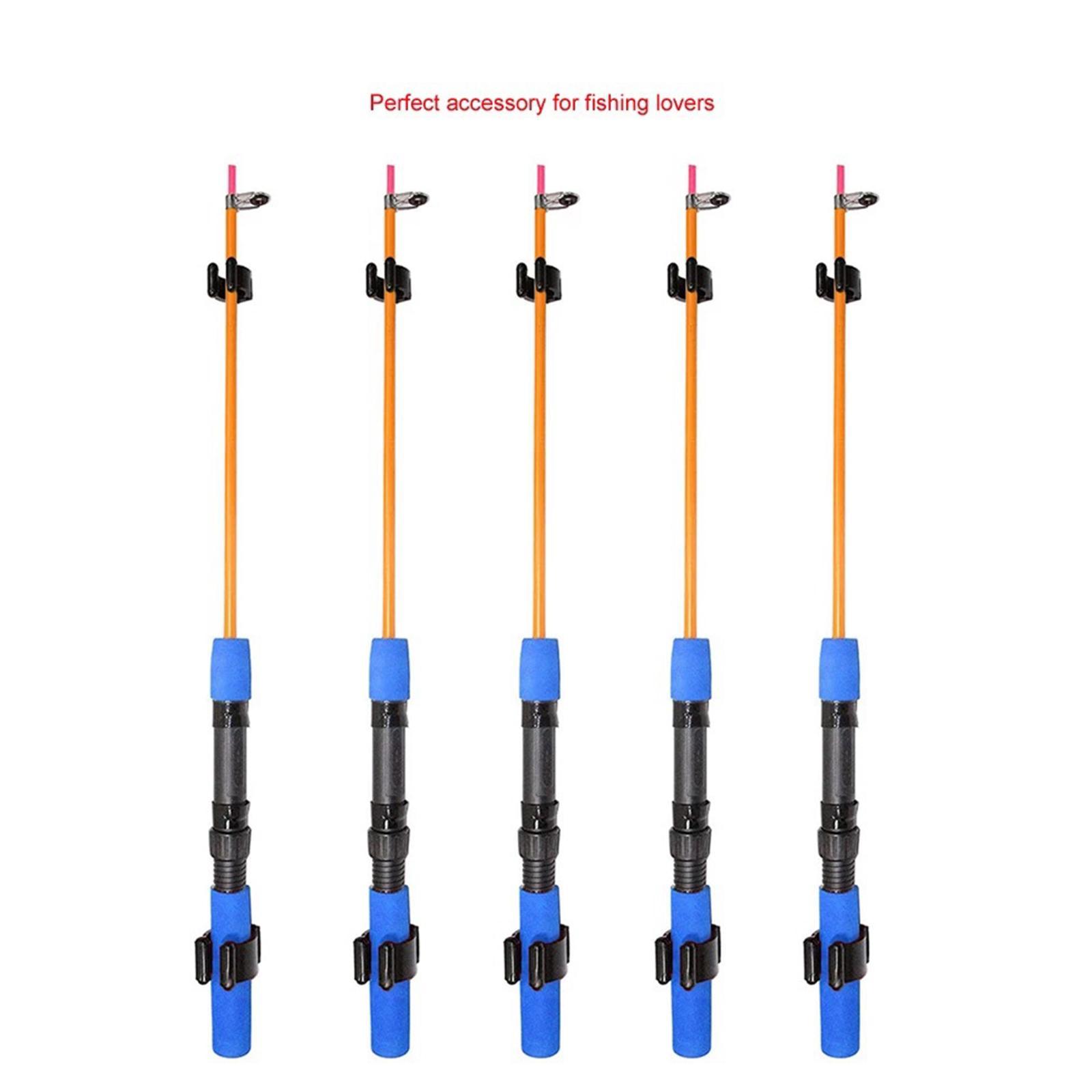 2Pcs Fishing Rod Storage Mounted Clamp Nylon Organizer Tackle Bracket Fishing Rod Rack Fishing Pole Holder for Types Rods