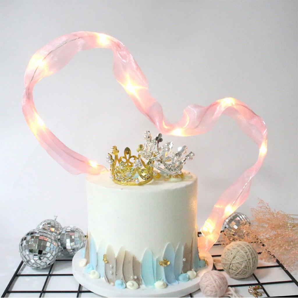 Ribbon Birthday Cake Topper Baby Shower Wedding Birthday