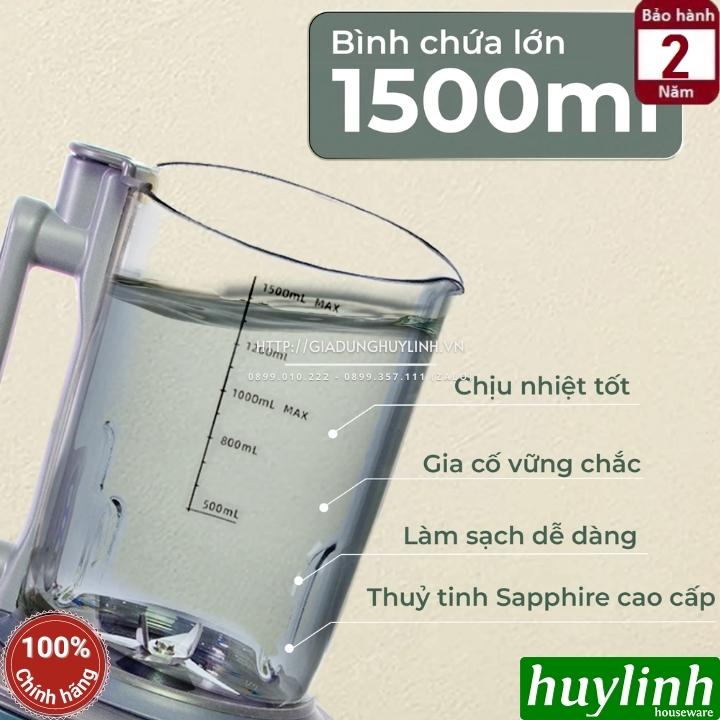 Máy xay nấu sữa hạt cao cấp Magic ECO AC-141 - 1.5 lít - 9 Menu cài sẵn - Hàng chính hãng - Có chống ồn