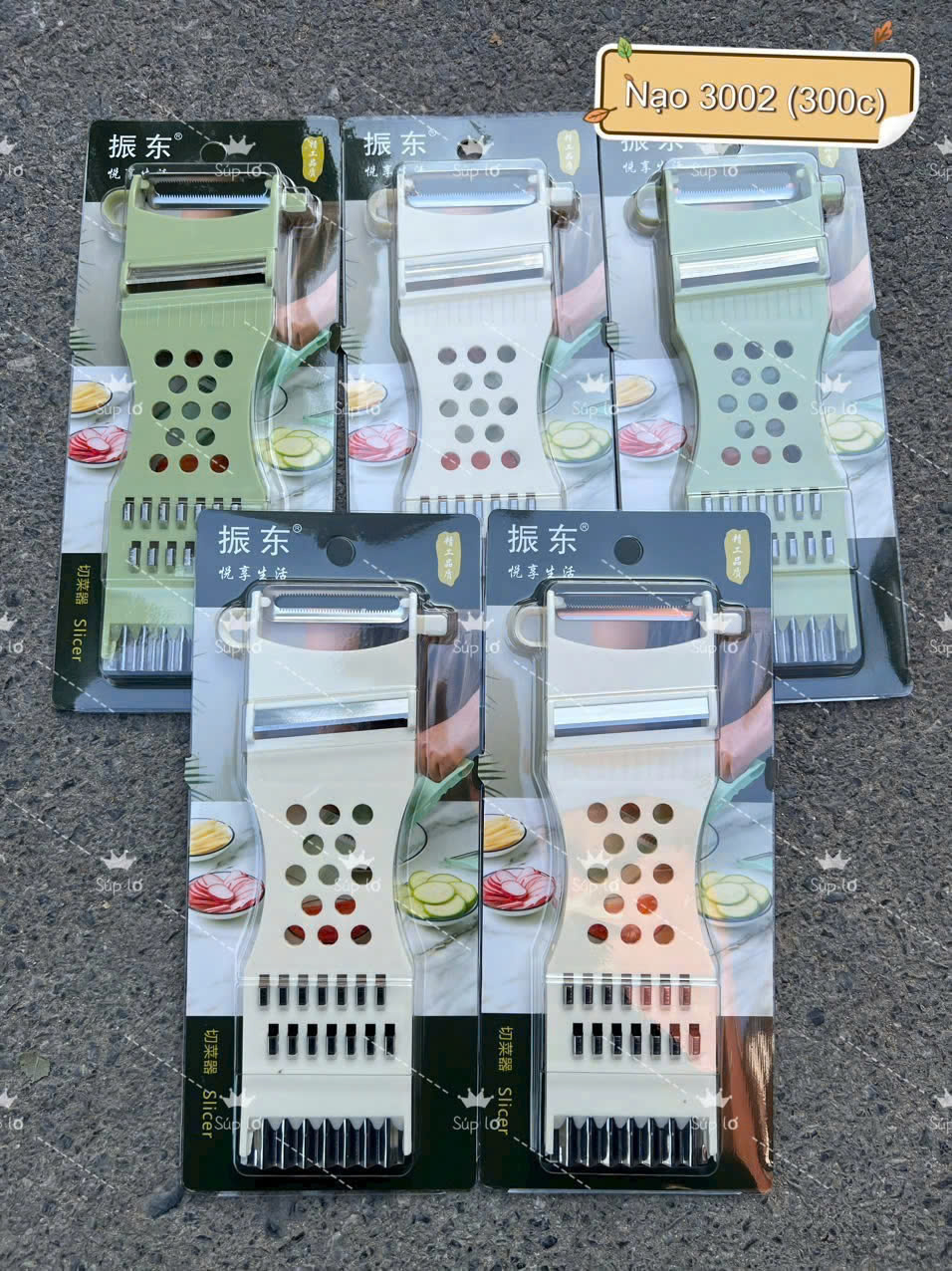 Nạo Rau Củ Quả Đa Năng 5in1 Loại Vỉ Xịn Loại 1, Lưỡi Răng Cưa Cán Nhựa Dùng Gọt Vỏ, Tạo Hình Rau Củ 3002 - HÀNG CHÍNH HÃNG MINIIN