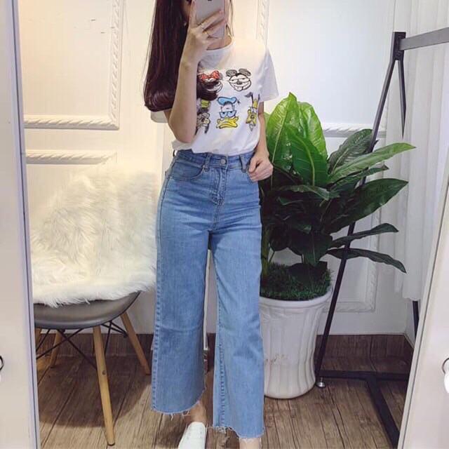 Quần jean suông 2 màu