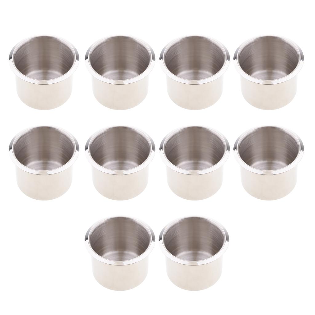 10 Thép Không Gỉ Đèn Cốc Uống Nước Giữ Cho Mềm Thuyền RV Người Cắm Trại 68X55 Mm