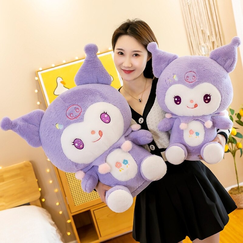 Thú bông thỏ melody kuromi tím - Size từ 26cm đến 60cm - Quà tặng gấu bông thỏ siêu dễ thương - Gối ôm mềm mịn cho bé