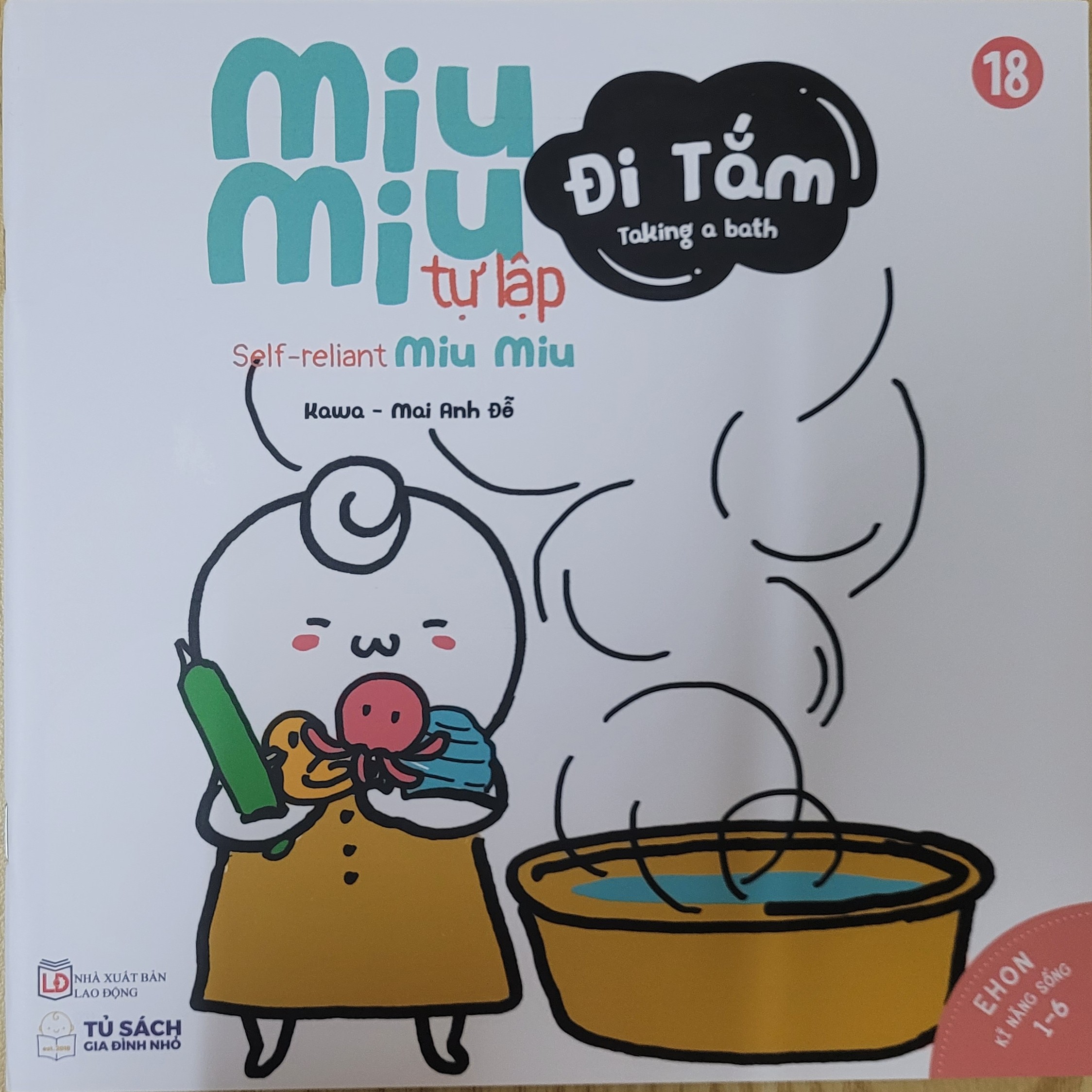 Sách Ehon Kĩ Năng Sống Miu Miu Tự Lập Phần 1 - Song Ngữ Anh - Việt (1-6 tuổi)