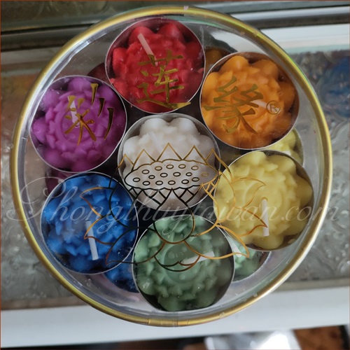 Nến hoa Sen Bơ sáp thơm không khói 4h 28 nến