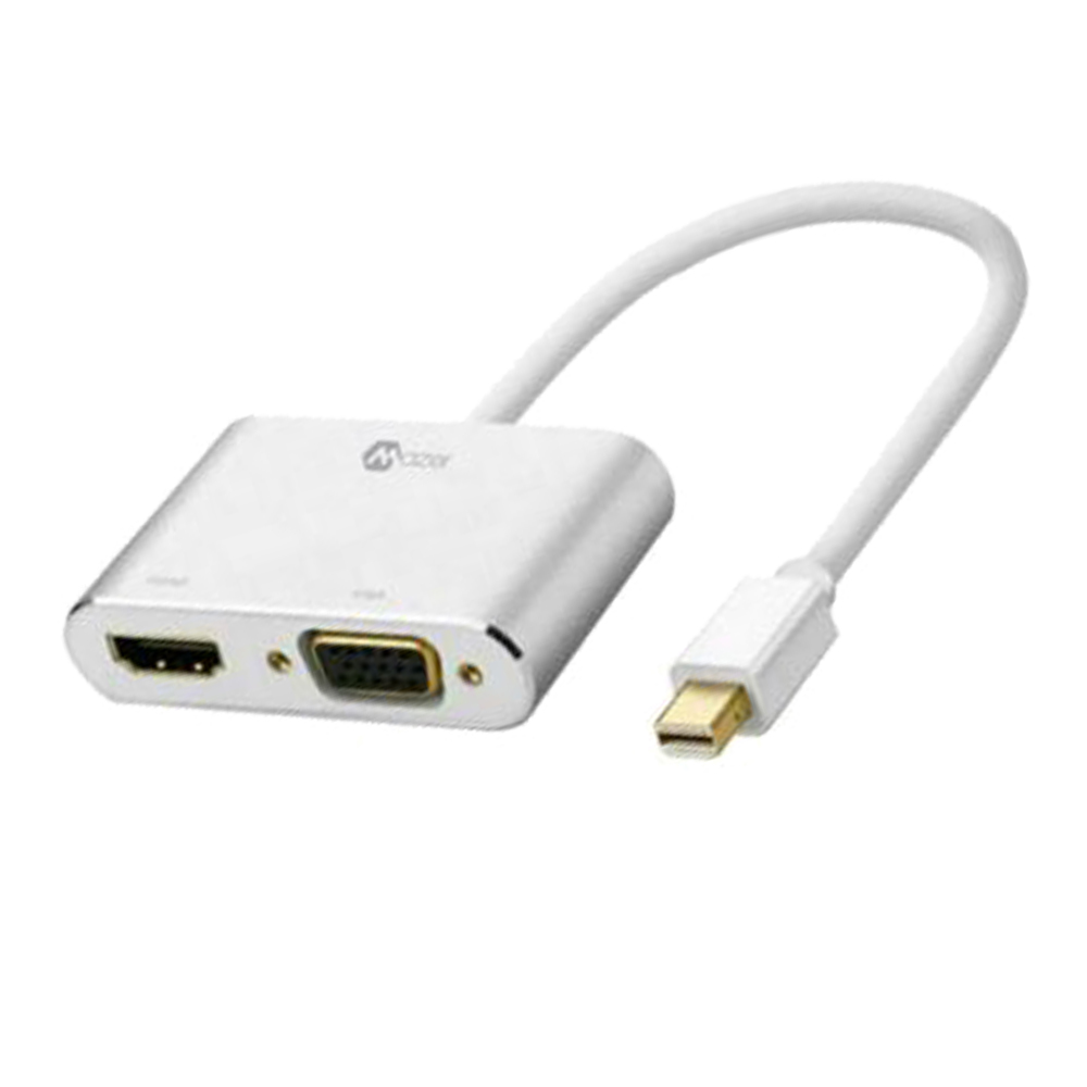 Bộ Chuyển Đổi MAZER ALU Mini DP DUAL Adapter to (HDMI + VGA Adapter) - hàng chính hãng