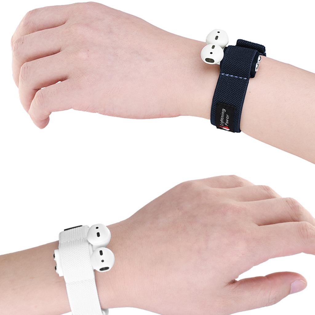 Wrist Band Holder For Apple Airpods Earphone Holder Carrying Case Exercise 24cm White
