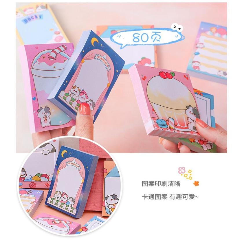 GIấy note Hình Bò Sữa Dễ Thương H173