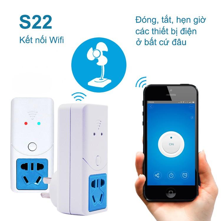 Ổ cắm thông minh điều khiển bằng smartphone kết nối Wifi-3G