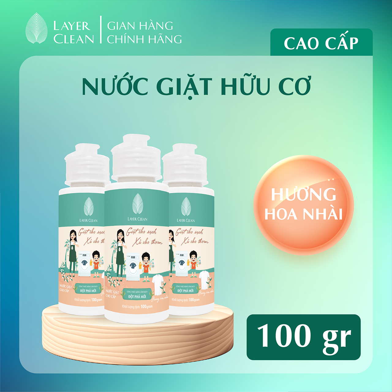 Nước Giặt Hữu Cơ Cao Cấp 100ml - Hương Nhài