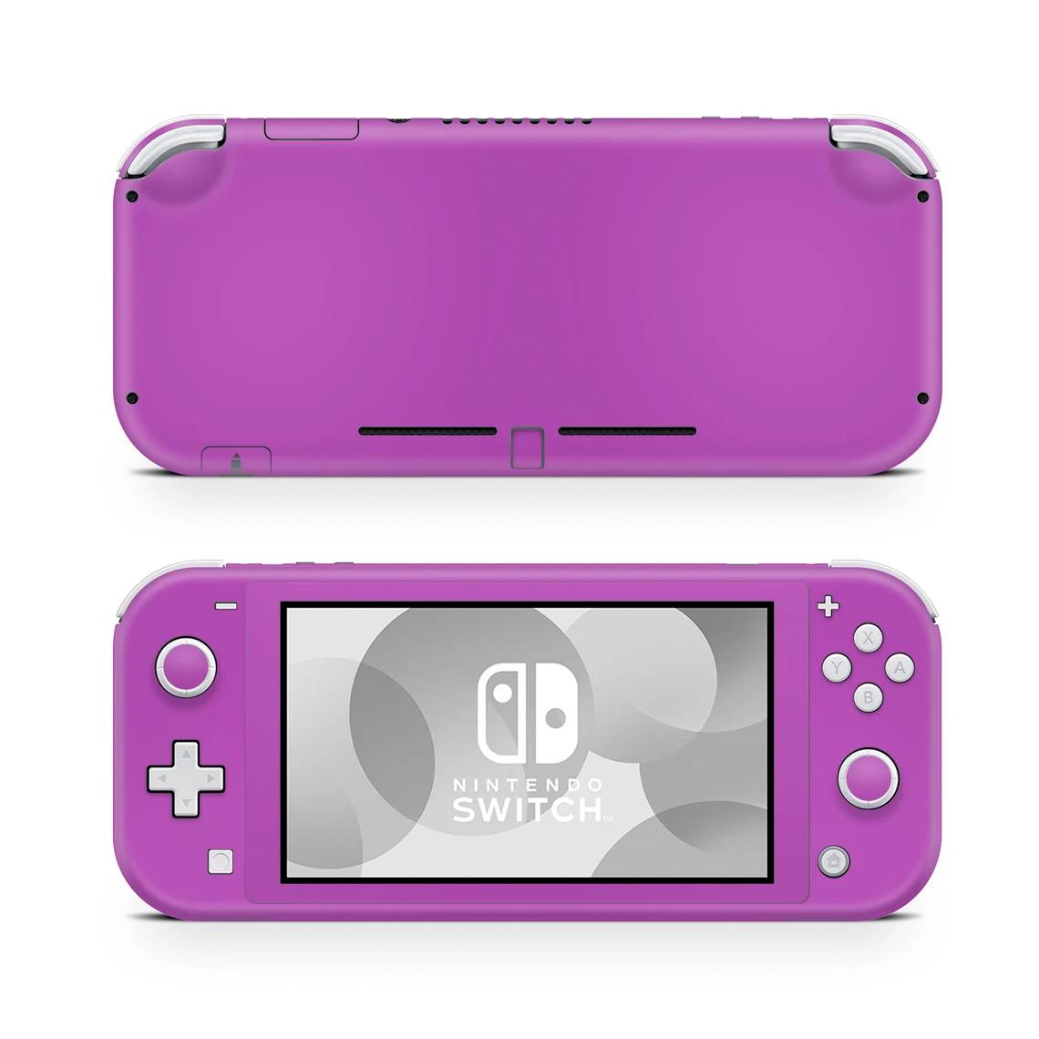Skin decal dán Nintendo Switch Lite mẫu màu tím violet (dễ dán, đã cắt sẵn)
