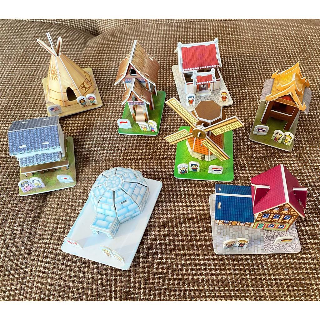 Mô hình giấy 3D - Các kiến trúc nhà truyền thống- World traditional house