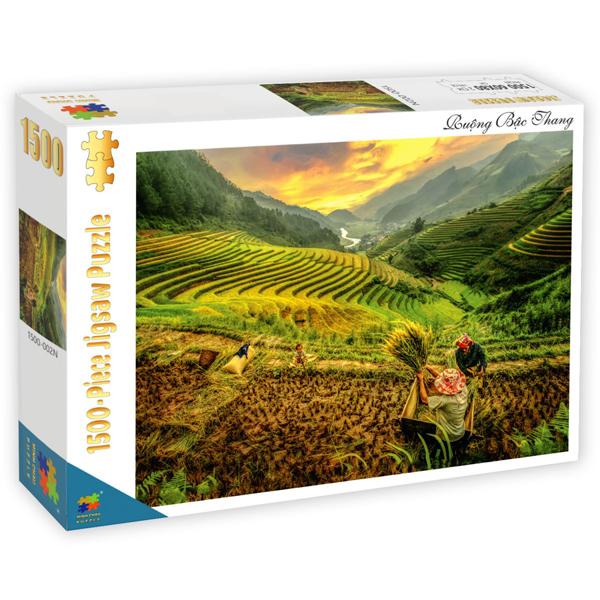 Bộ Tranh Ghép Hình Minh Châu - 60 x 80 cm (1500 Mảnh Ghép) - Ruộng Bậc Thang