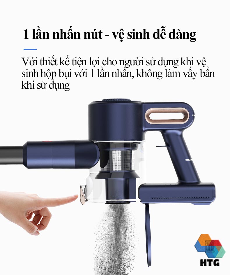 Máy Hút Bụi Không Dây Cầm Tay Xinshe Z5Plus hút và lau, lực hút siêu mạnh 25000Pa, dùng đến 50 phút, hút nệm sâu, hàng chính hãng