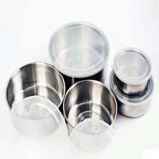 Combo 10 BỘ 5 BÁT INOX CÓ NẮP ĐẬY