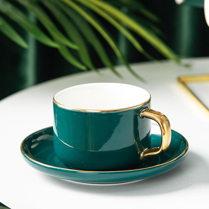 Tách Trà Sứ Màu Xanh Cao Cấp TS01