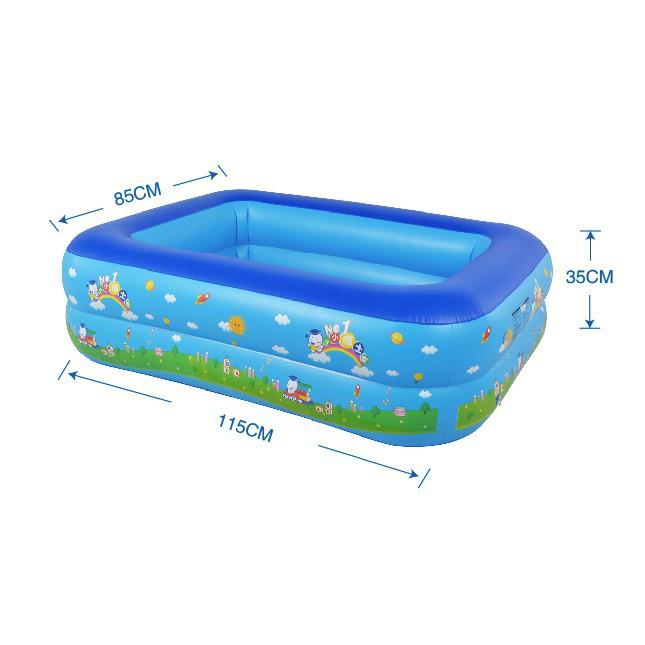 Bể bơi phao 2 tầng cho bé size 115x85x35cm