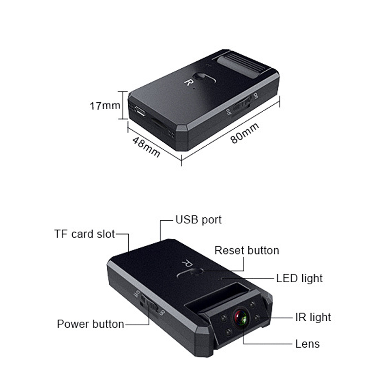 Máy ảnh WiFi 4K HD WiFi không dây Trình quay phim thông minh xe máy trực tiếp Vision Night Vision 360 độ giám sát di động Màu ghi video: xanh / xanh lá cây