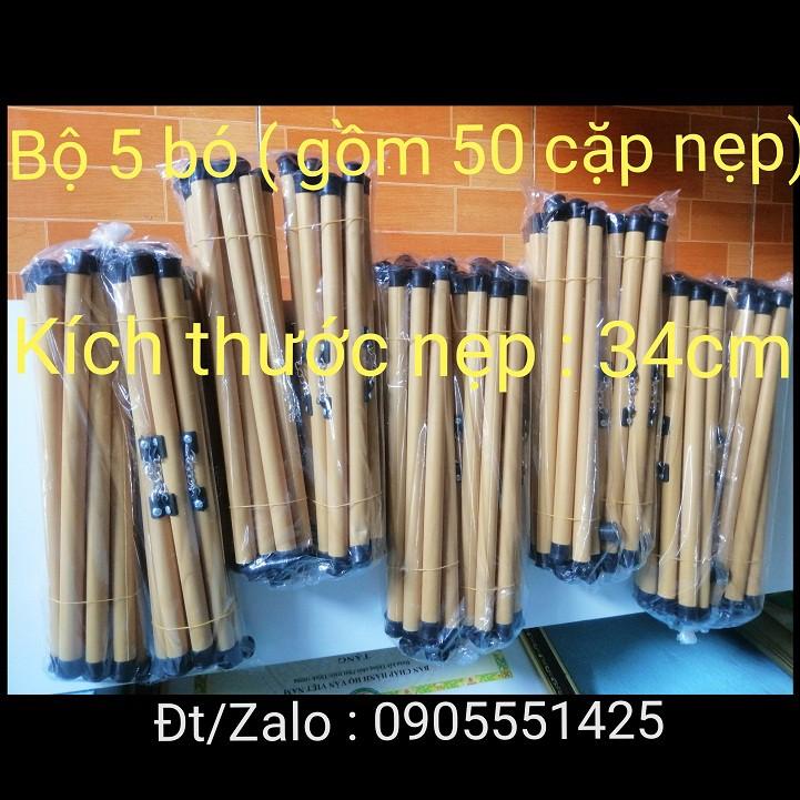 Bộ 5 bó nẹp lịch treo tường, ống trúc treo  tranh,ảnh. cỡ 30cm