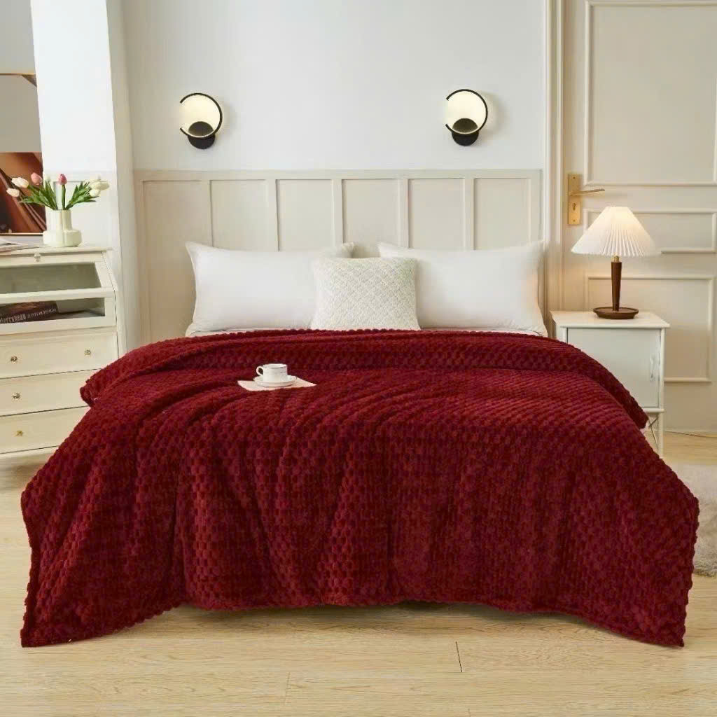 Chăn Hè, Chăn Văn Phòng Kẻ Ô Vuông Nhập Khẩu, Chất Liệu Cao Cấp, Kích Thước 2m2 x 2m - HÀNG CHÍNH HÃNG MINIIN
