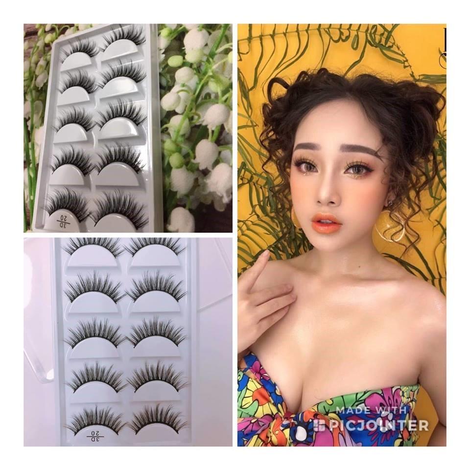 Mi giả 3D 5 Cặp Mã 20 Dày Dành Cho Mẫu Chụp CÓ VIDEO HÀNG THẬT DO SHOP TỰ QUAY