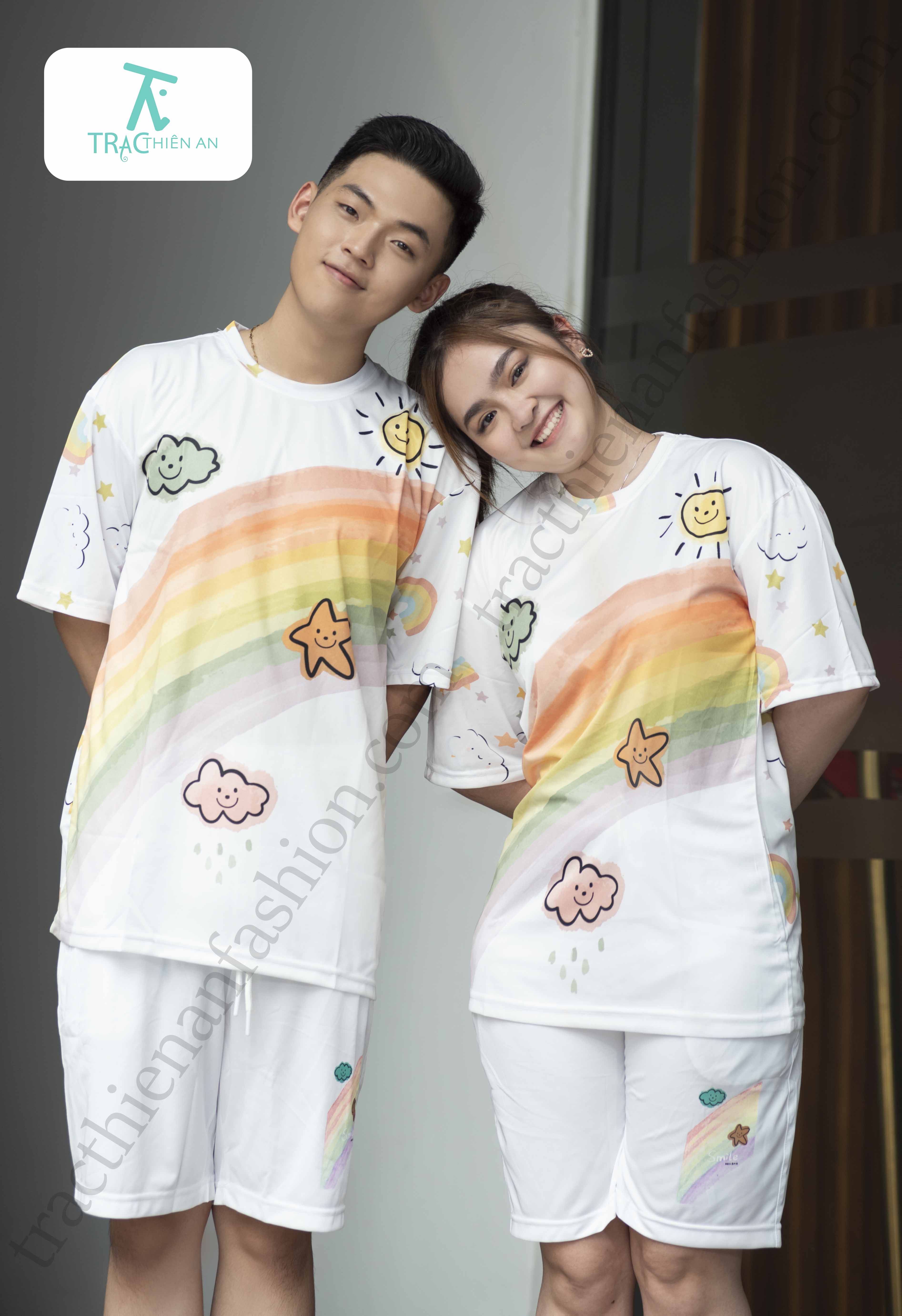Quần áo bộ Cầu Vồng Rainbow Unisex - Dành cho các cặp đôi và giới trẻ năng động