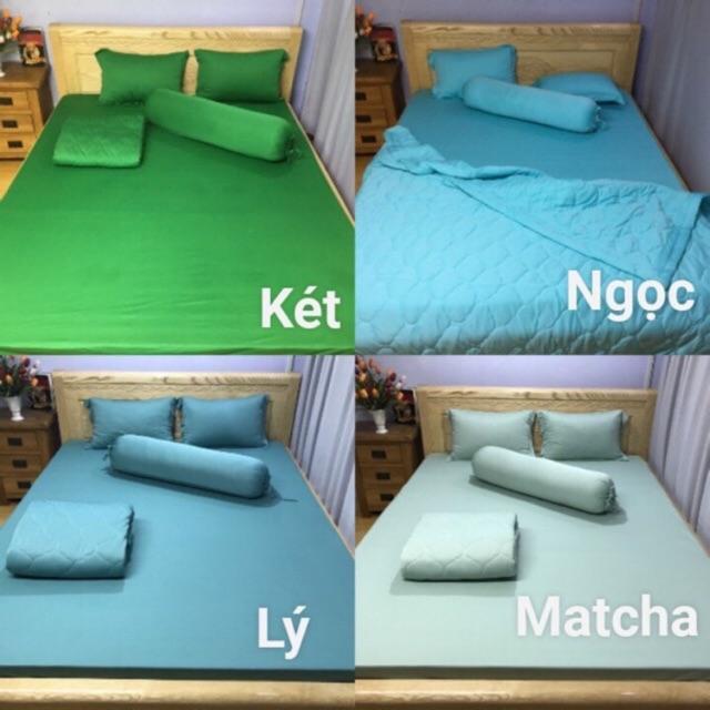 Bô drap ga thun lạnh trơn chất thun Hàn Quốc đẹp, mát