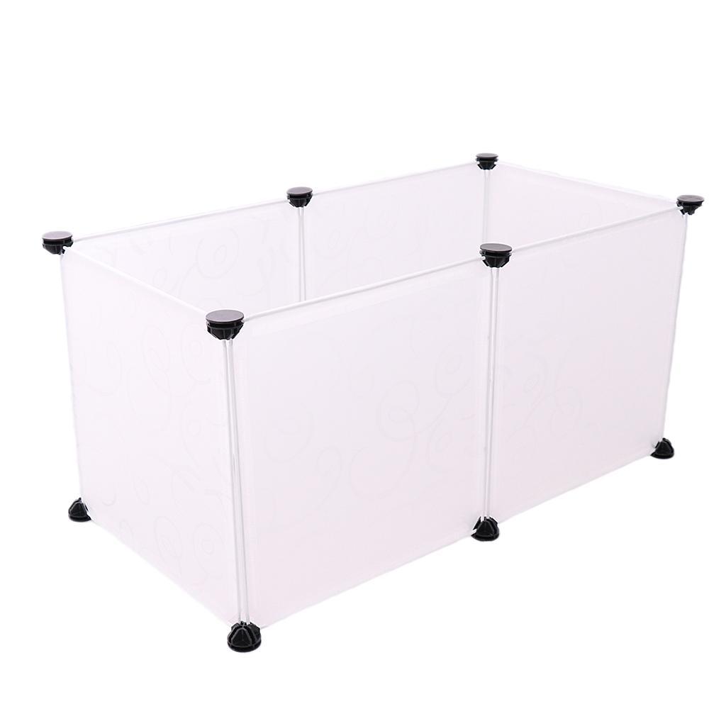 2pcs 6 Panels Hamster Pen Small Animal Playpen Indoor/Outdoor Enclosure Cage