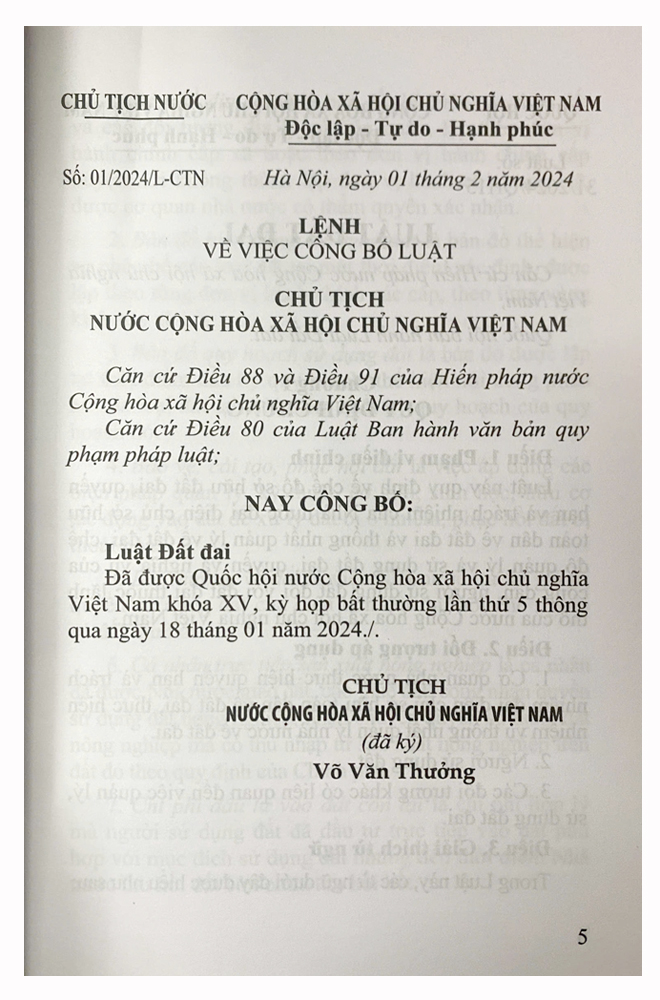 Sách - Luật Đất đai Năm 2024