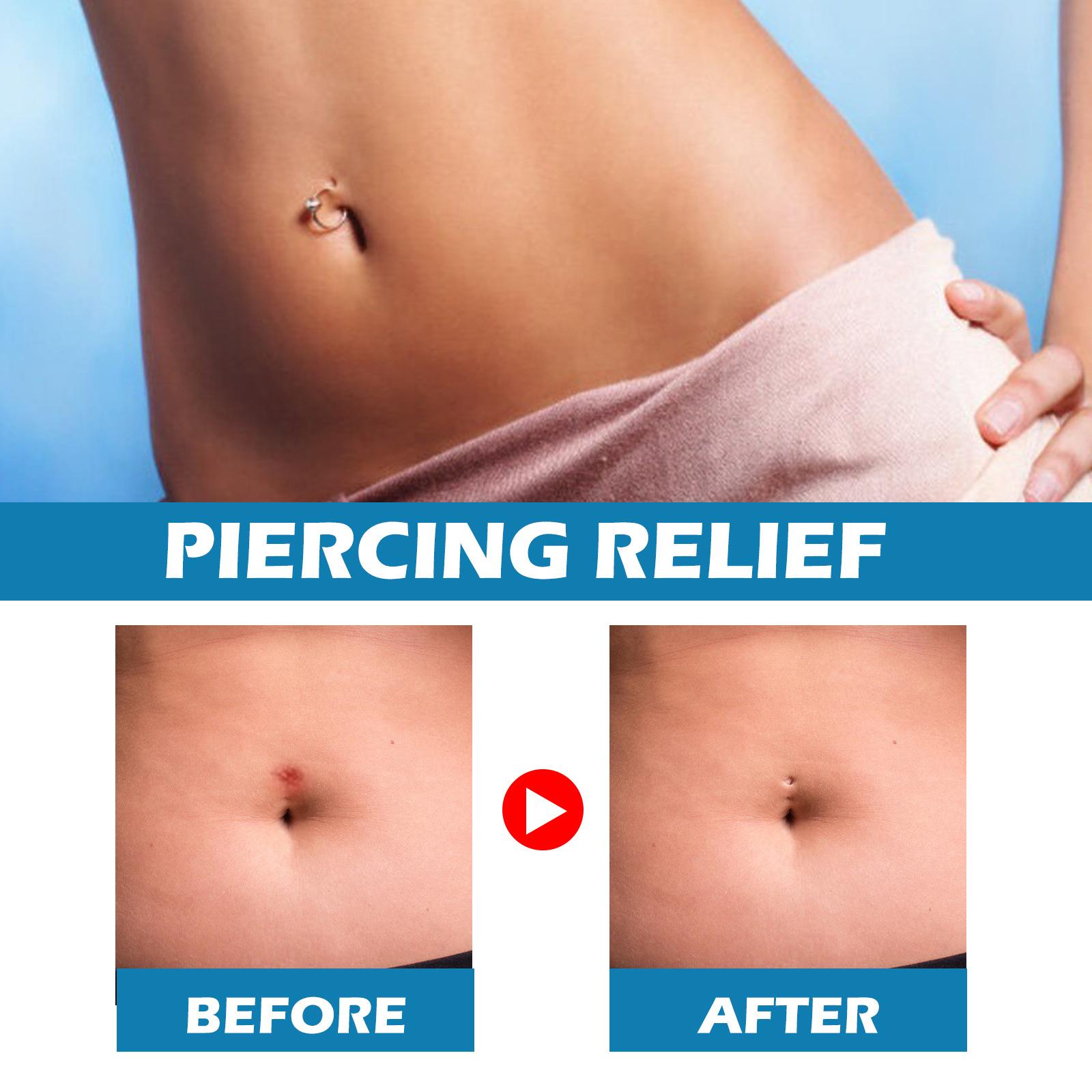 EELHOE 30ml Piercing Relief Treatment Drops Aftercare Treatment Gentle Soothing Bumps Keloid for Ears Nose Nipples Facial Body Areas