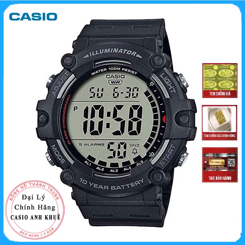 Đồng Hồ Casio Nam AE-1500WH-1AVDF - Dây Nhựa - Pin 10 Năm - Chống Nước 100M