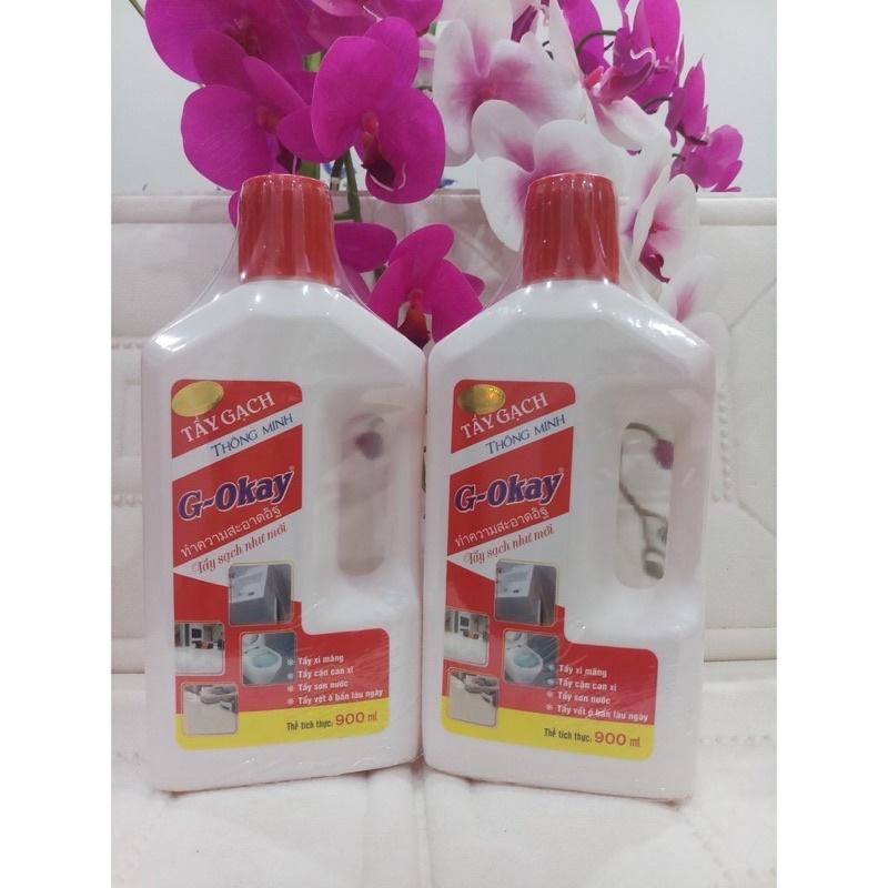 Dung dịch G-Okay 900ml tẩy xi măng, tẩy sơn nước, tẩy vết ố trên gạch, tẩy cặn canxi siêu hiệu quả