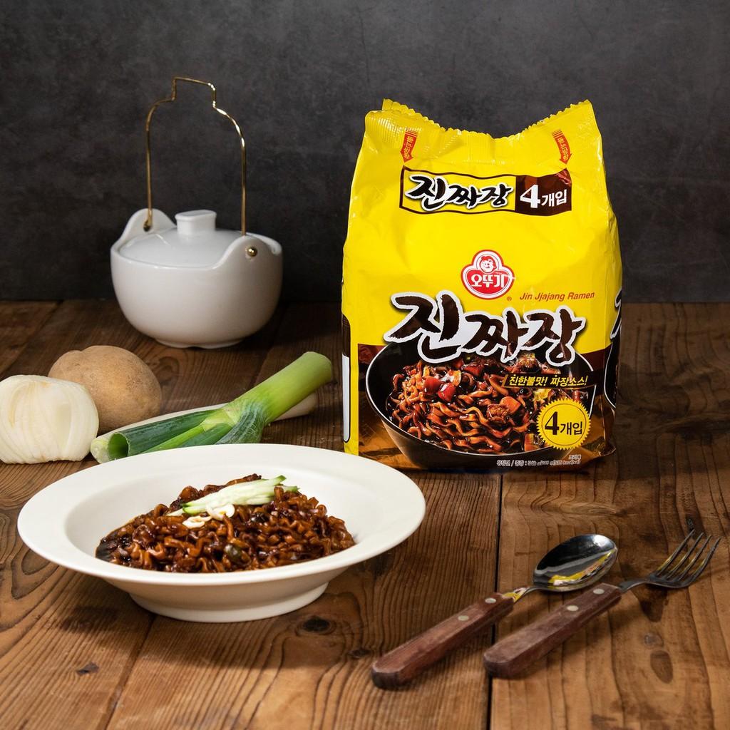 Combo 5 gói mì xốt tương đen Jin Jjajang Ramen Ottogi gói 135g