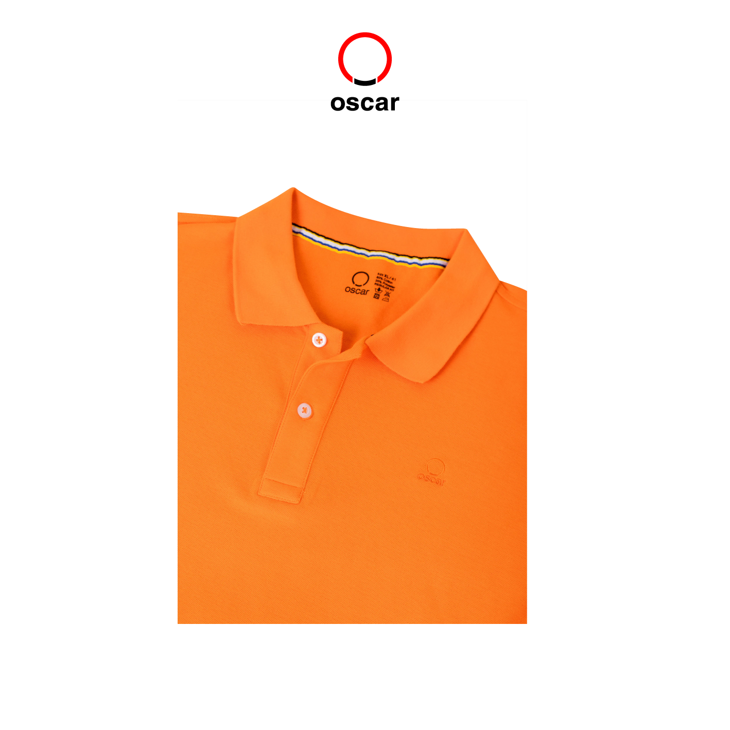 Áo polo nam Oscar de la renta OCMPKSD001ORN màu cam