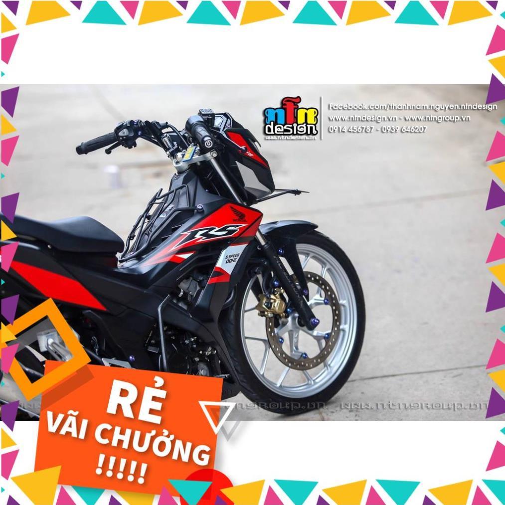 Tem Rời Sonic Mẫu Đen Đỏ Chữ RS 150R