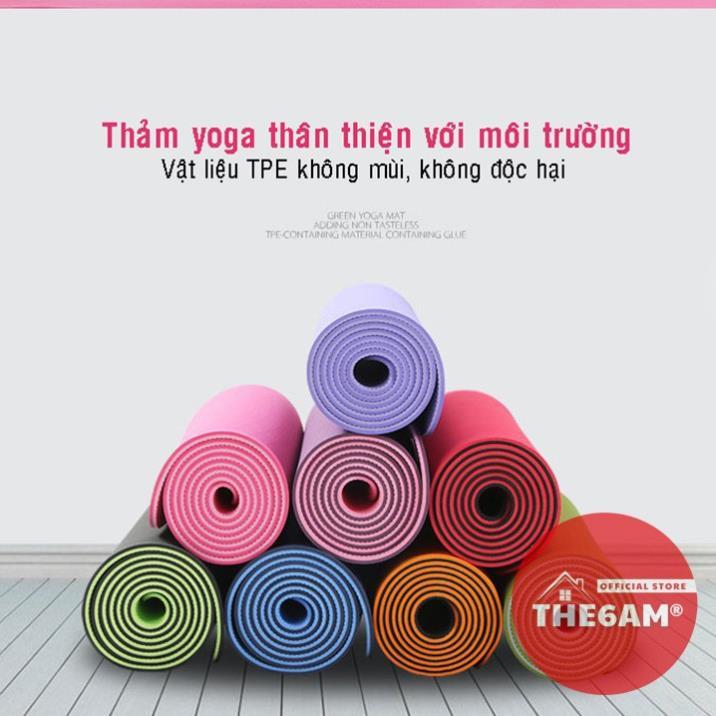 Thảm Tập Yoga Cao Cấp 2 Lớp _ Thảm Yoga Chống Trượt Dày 6mm