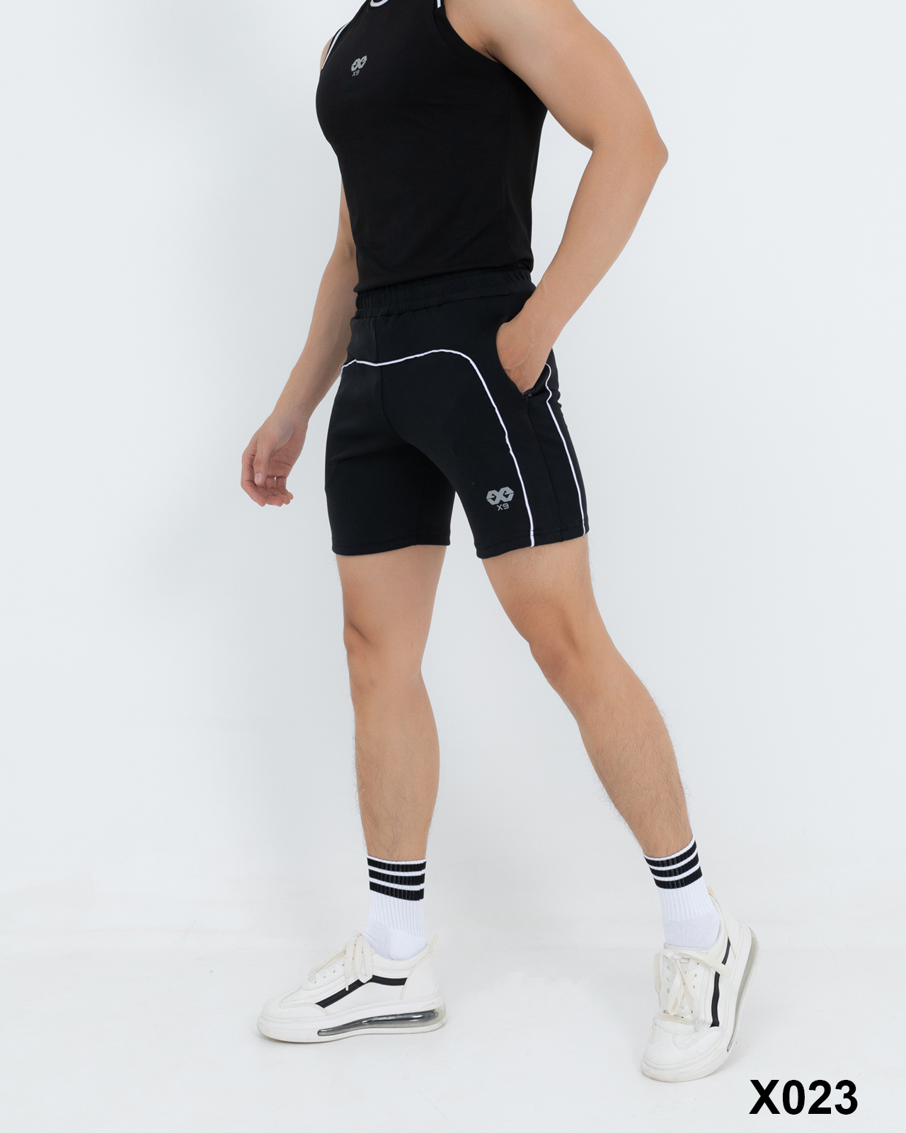 Quần Short Thun Nam Thể Thao Bo Viền - Chạy Bộ Tập GYm Sportswear - X023