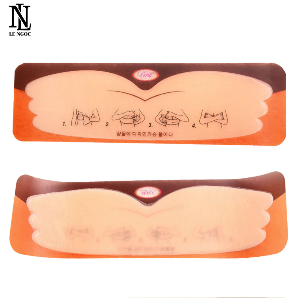 Miếng dán ngực silicon ,miếng dán nâng ngực tạo khe hình cánh bướm cho cô dâu mặc áo cưới cúp ngang hở lưng-LN162