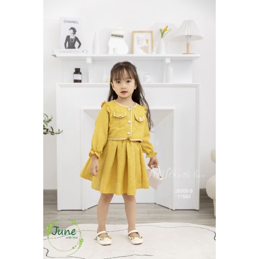 Váy dạ xòe tiểu thư June cho bé 1-10 tuổi