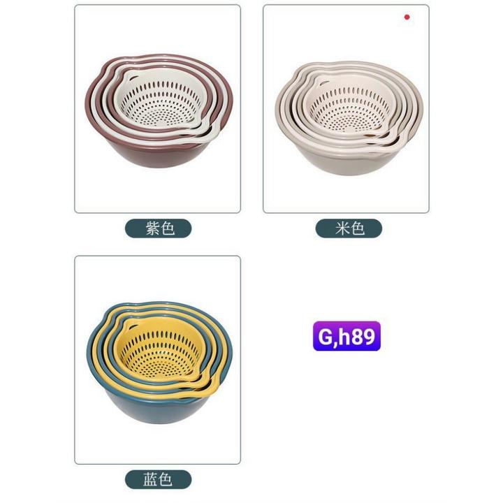 Bộ Rổ Chậu 6 Món Nhựa Đẹp