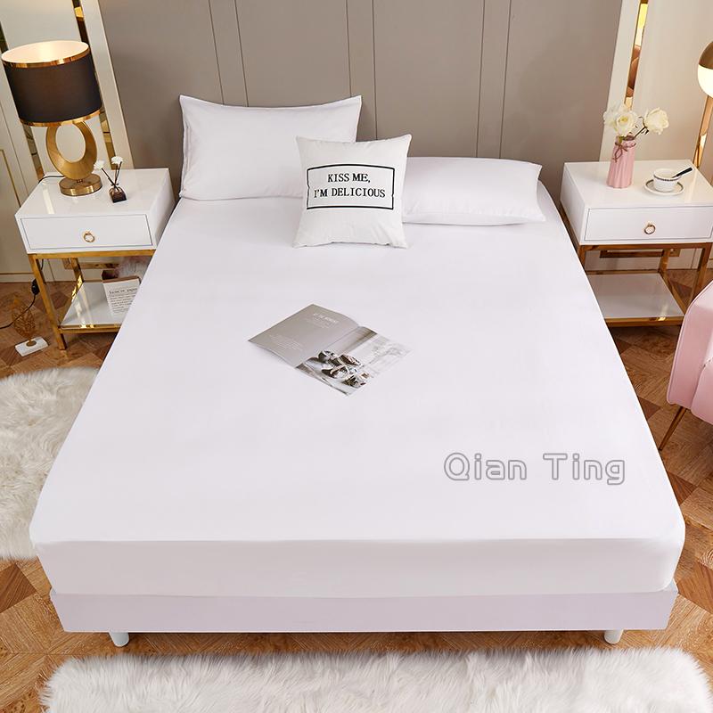 1Pc 100% Polyester Chắc Chắn Được Trang Bị Tấm Bọc Nệm 4 Góc Với Thun Giường
