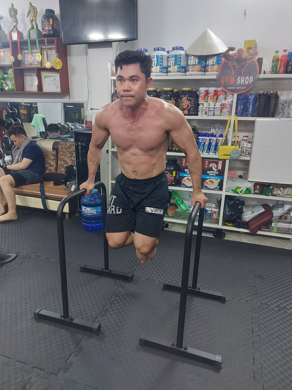 Xà kép mini, Parallettes size 2XL và 3XL (Cao 80cm, 90cm) chính hãng DAI NHAN, làm bằng thép, sơn tĩnh điện
