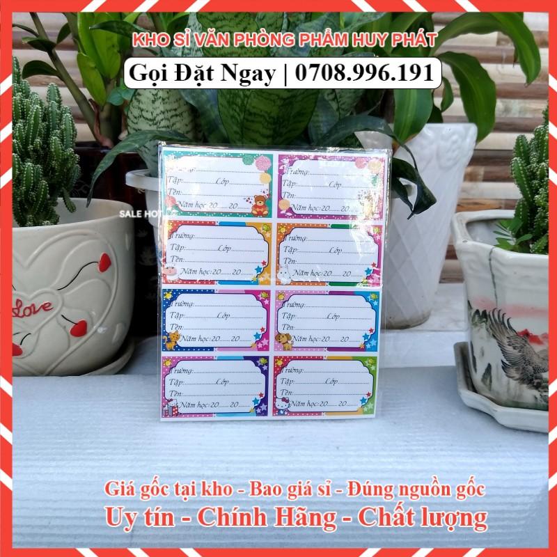 Nhãn vở học sinh 1 xấp