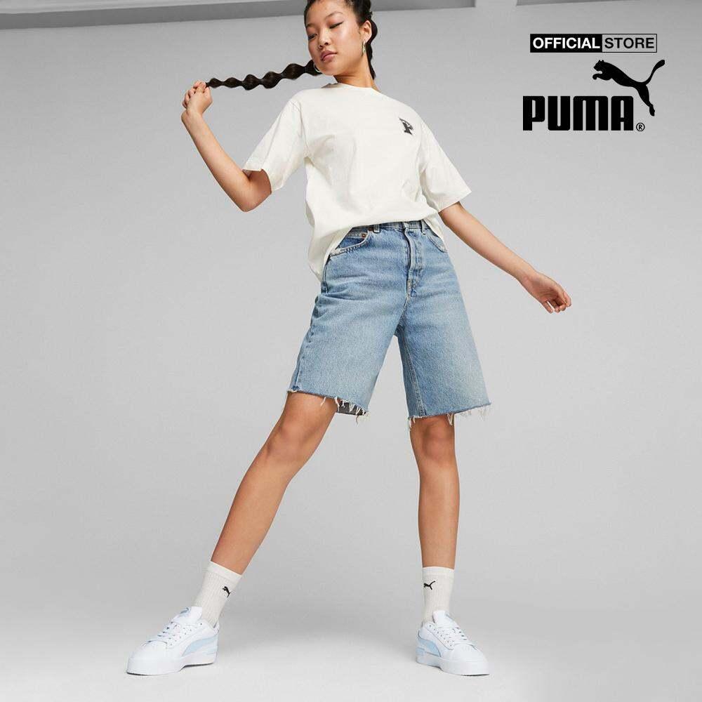 PUMA - Áo thun nữ cổ tròn tay ngắn SQUAD 621487