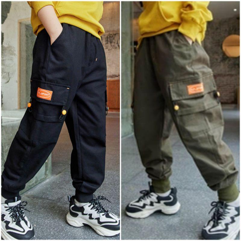 Quần dài kaki túi hộp size đại 21-43kg cho bé