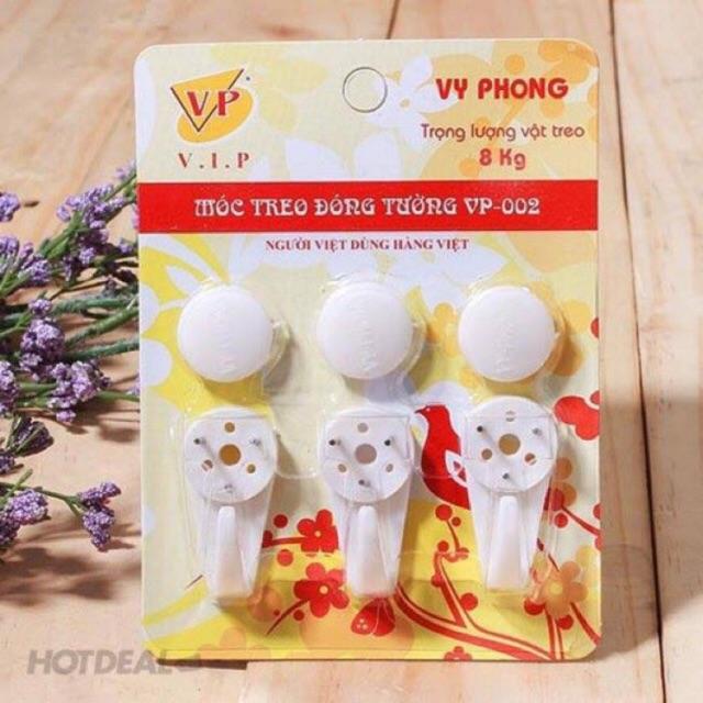 Vỉ 3 móc đinh dán tường siêu chắc