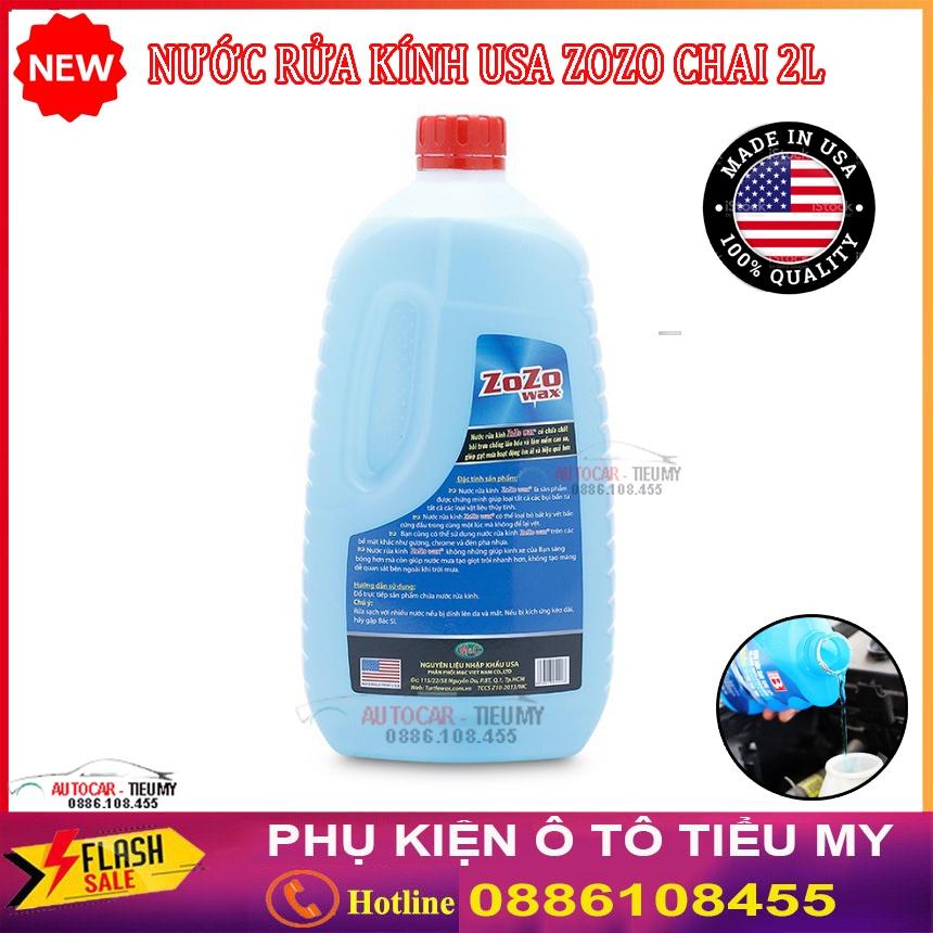 Nước Rửa Kính ZOZO USA Chai 2L, Nước Lau Kính Ô, Không Gây Ố Vàng Kính, Hàng Chuẩn Thương Hiệu Mỹ Chất Lượng Cao