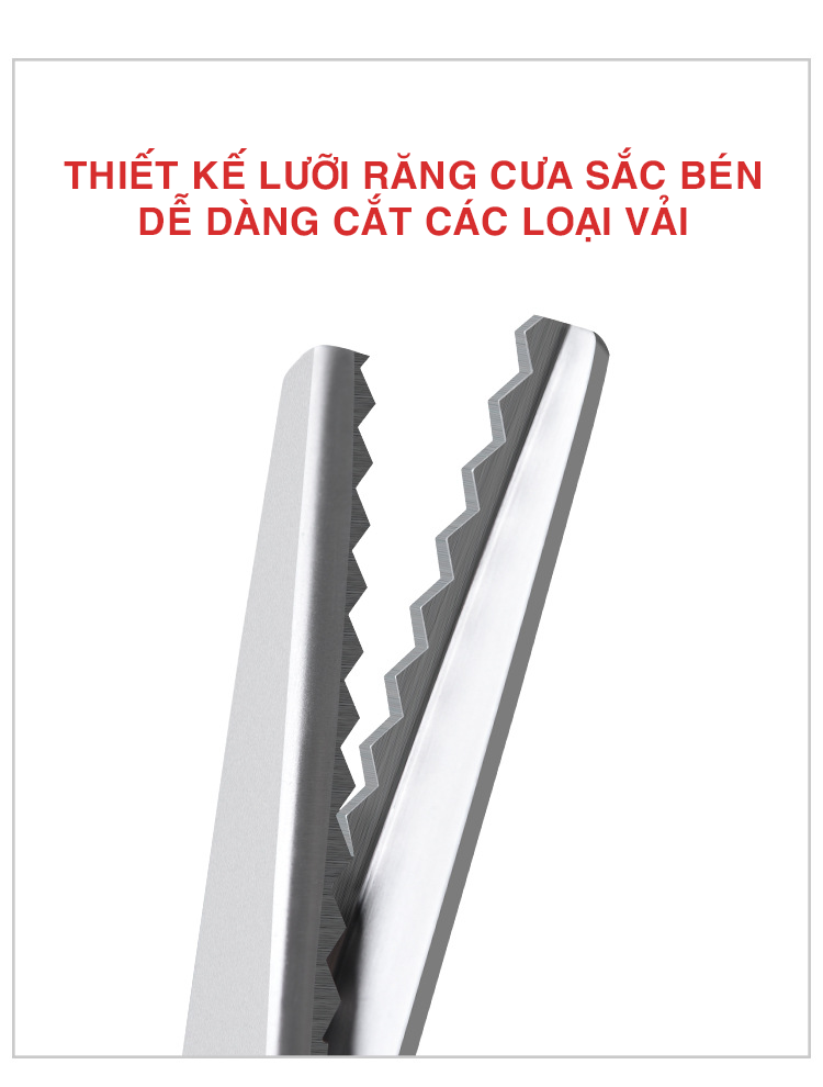 Kéo Răng Cưa Từ 3mm - 18mm Lưỡi Bầu Tròn Và Răng Cưa